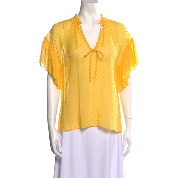 Alice + Olivia Tops - Alice and Olivia yellow blouse